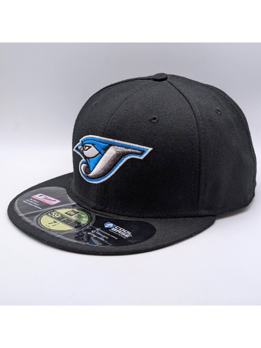 Toronto Blue Jays Hat Size 7 1/2 New Era 59fifty Fitted 5950 Black Bird Mascot
